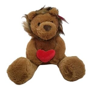 Walmart LOVE Lion Plush Stuffed Animal With Heart 16" NWT Gift Basket Valentine